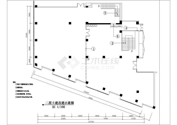 【枝江】某两层中式餐厅全套装修施工设计cad图纸-图二