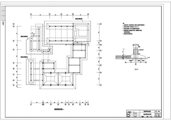 某化工园厂房全套结构加固构造cad详图（梁、柱、板、基础、墙体等）_图1