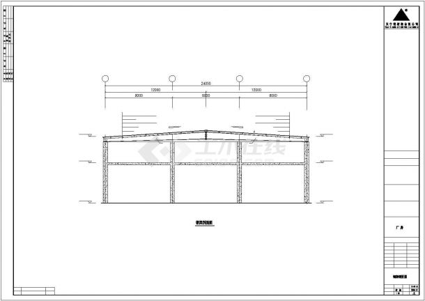 某经济区规划二期钢结构厂房建筑设计施工CAD图纸-图二