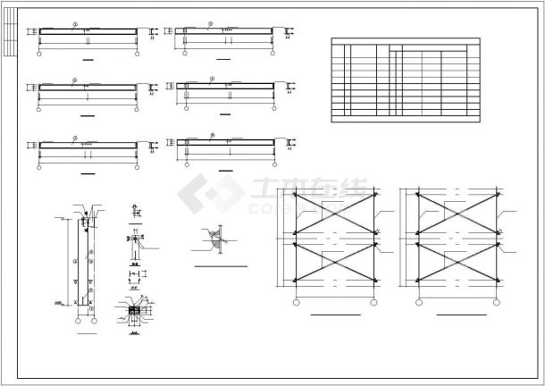 某经济区4s店钢架结构厂房建筑设计施工CAD图纸-图一