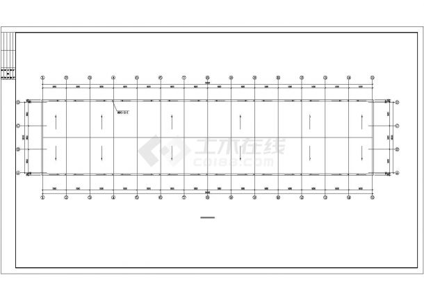 某经济区单层钢结构厂房建筑结构设计施工CAD图纸-图二