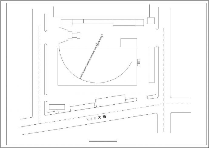 大型超市建筑设计cad图，含设计说明_图1