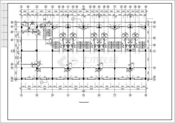 商铺建筑施工设计cad图，共9张-图二