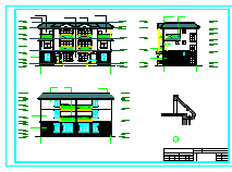 半岛别墅山庄建筑结构cad设计施工图含效果图-图二