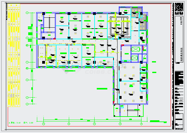 某港龙医院九－十层CAD完整详细设计施工图-图一