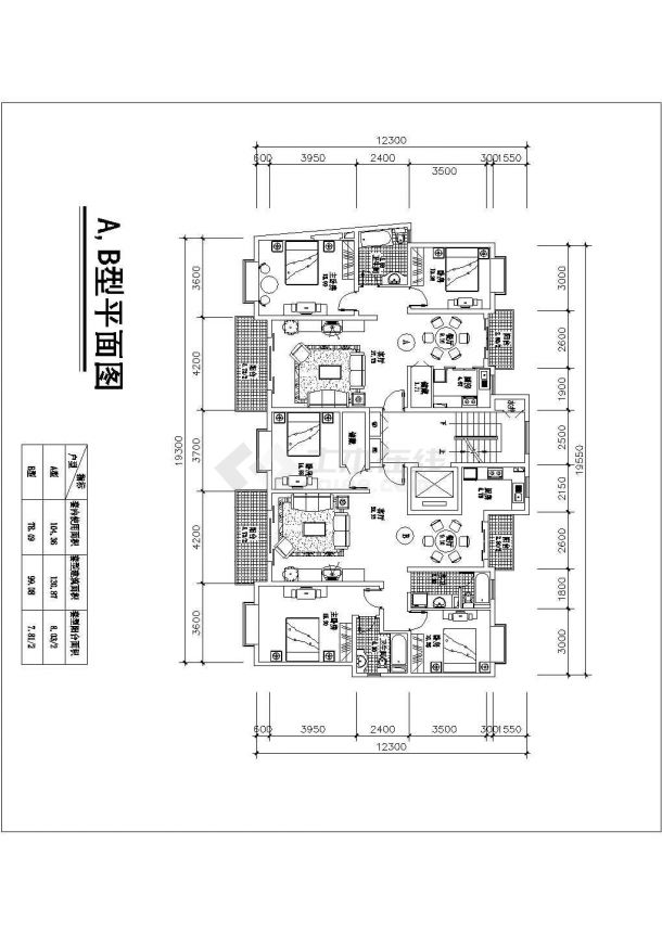 某高层住宅楼CAD建筑图-图二