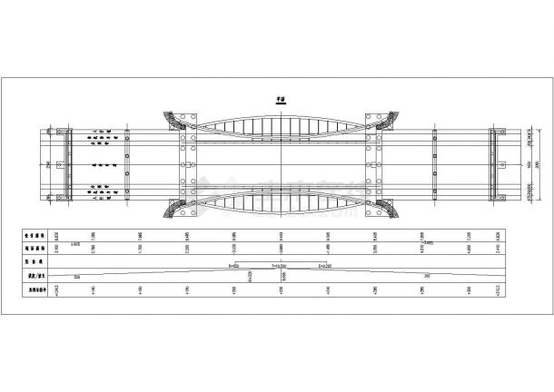 某提篮拱桥设计cad桥型布置图【含JPG效果图】-图二