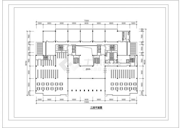 厦门某大学1.1万平米11层框架结构行政综合楼建筑设计CAD图纸-图一
