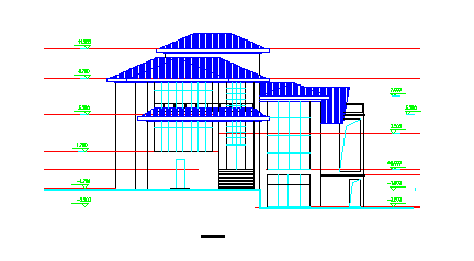 某别墅建筑cad施工设计图含效果图_图1
