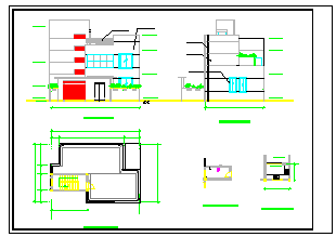 某小型别墅建筑结构设计cad施工图含效果图