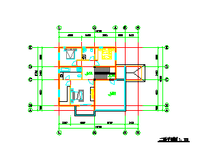 某二层民房建筑设计cad施工图含效果图_图1
