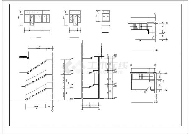 徐州市某艺术幼儿园2800平米左右3层框混教学楼建筑设计CAD图纸-图二