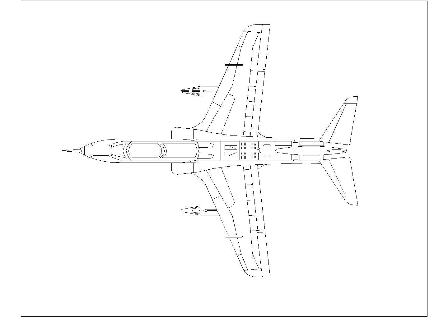某飞机CAD详细完整全套图纸