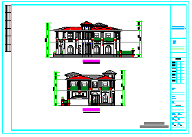 某A型别墅施工建筑cad图纸带效果图_图1