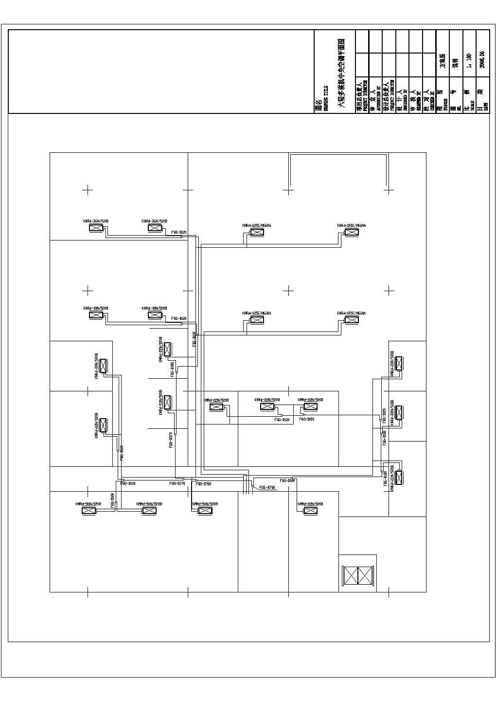 多联机和风冷机系统设计施工CAD图