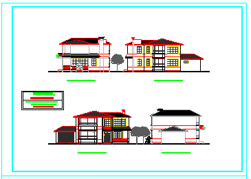 某地独栋别墅建筑设计cad施工图含效果图-图二
