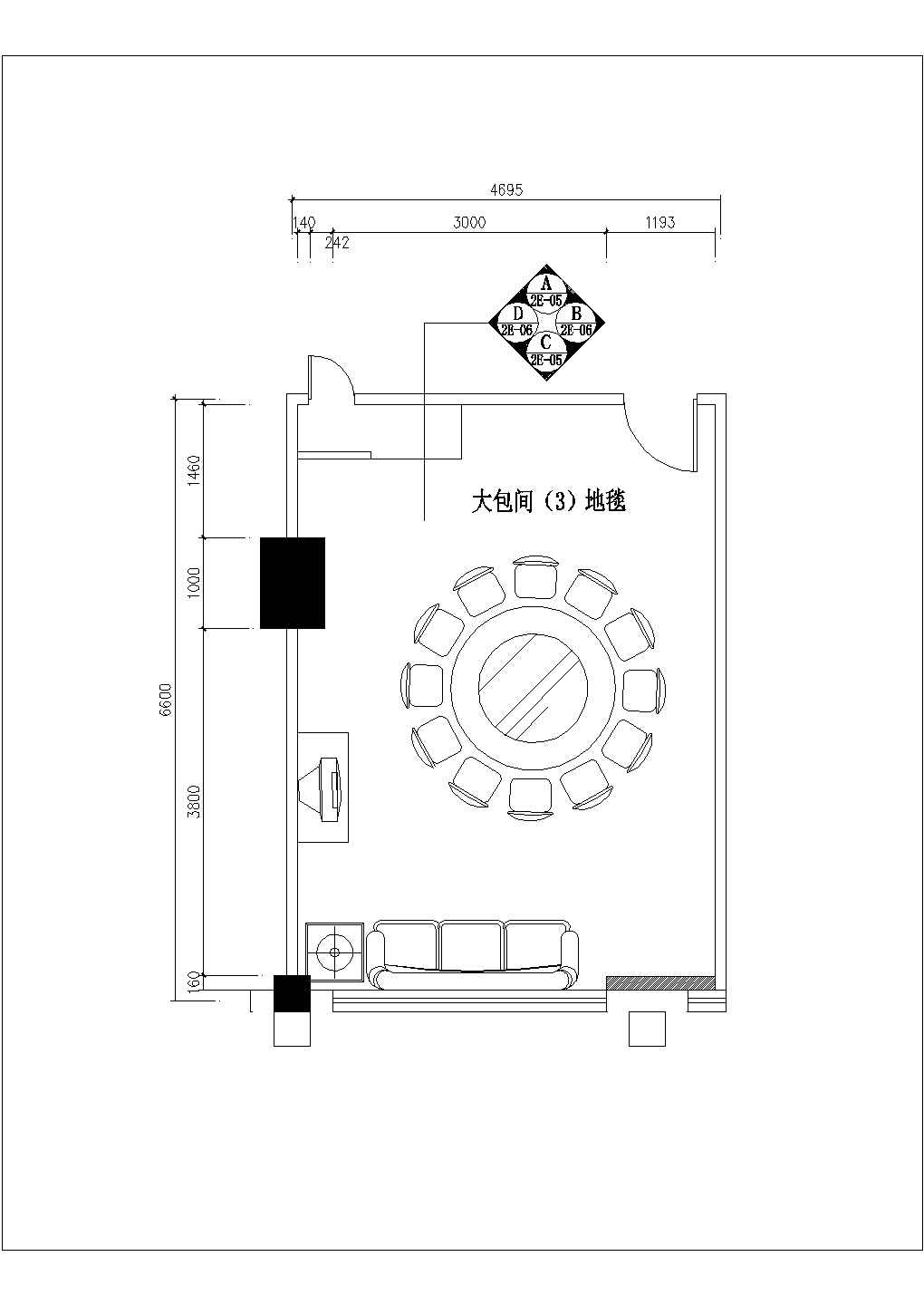 许昌公园餐厅包间详细设计全套施工cad图