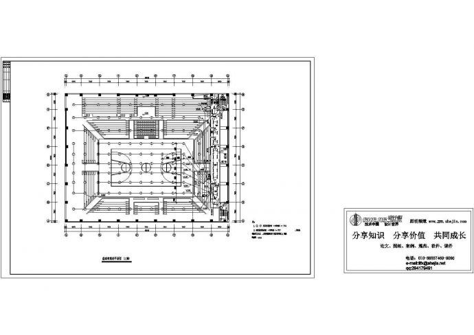 南昌市某大学内部篮球馆平面照明系统设计CAD图纸_图1