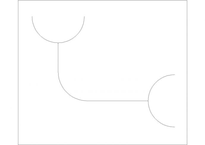 某弯头CAD节点详细平面图_图1