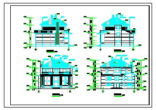 某区域私人小别墅建筑CAD基础套图-图一