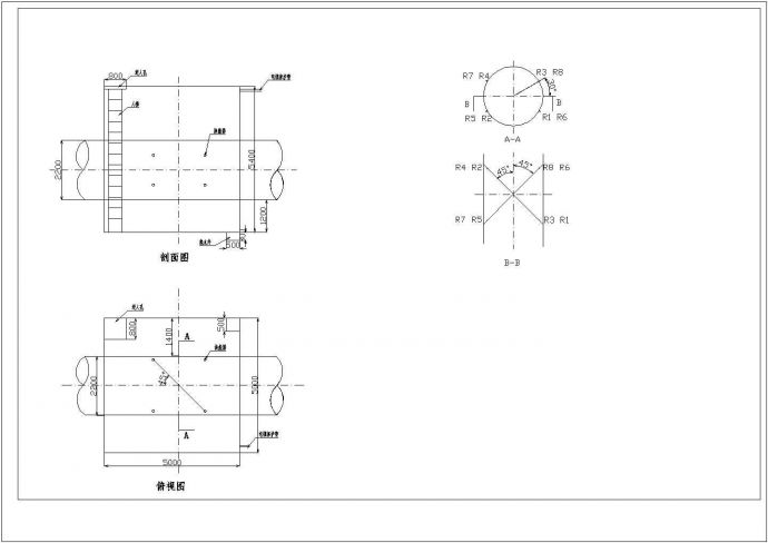 典型流量计井设计cad结构详图_图1