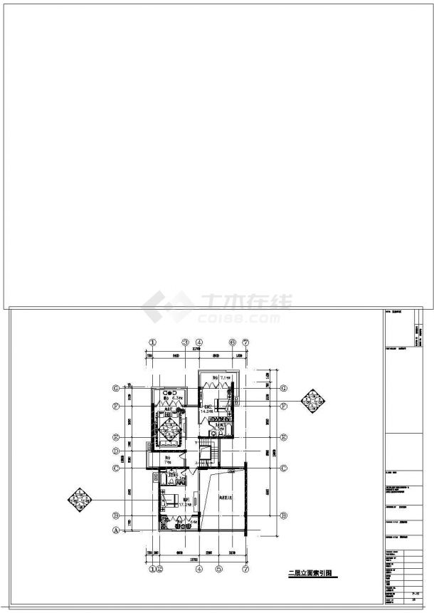 吉林省长春市西式古典风格小区装修设计CAD图-图二