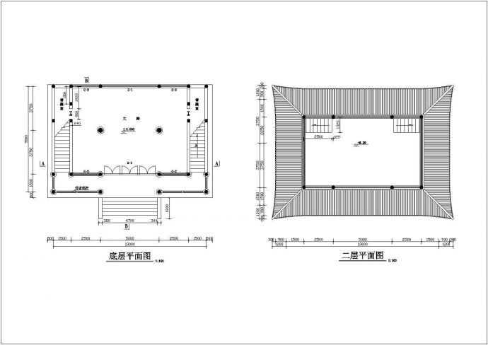开封观音殿建筑底商私人住宅楼设计CAD详细建筑施工图_图1