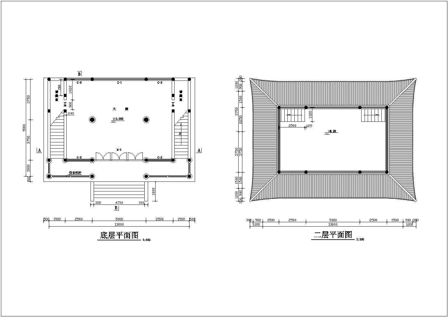 开封观音殿建筑底商私人住宅楼设计CAD详细建筑施工图