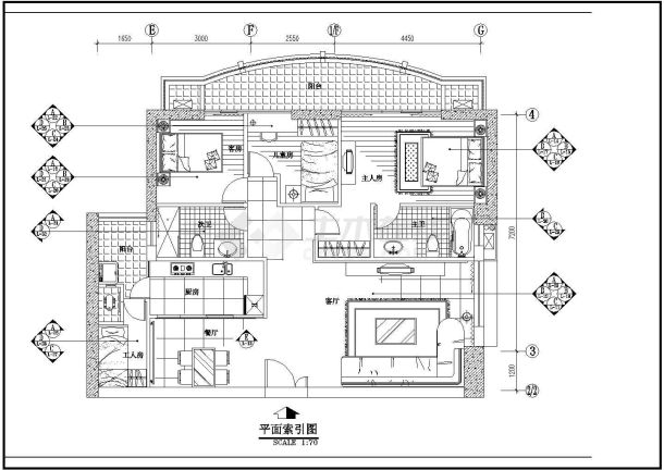 西安家装建筑设计底商私人住宅楼设计CAD详细建筑施工图-图二