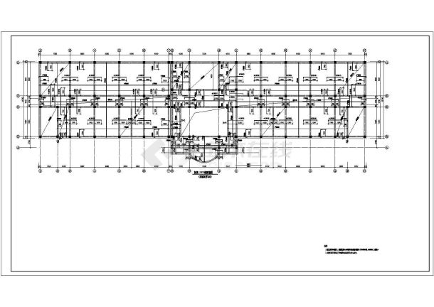 某多层框架结构学校教学楼设计cad结构施工图纸-图一