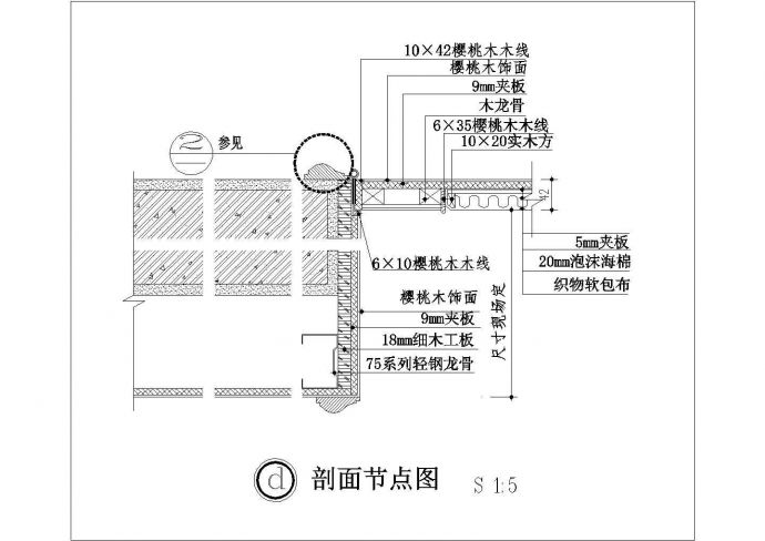 某门套CAD完整详细设计节点图_图1