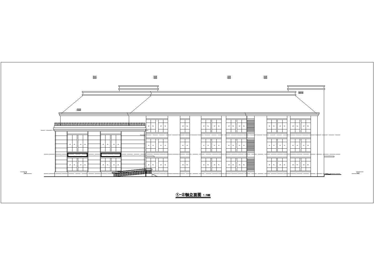 2700平米左右3层混合结构教学楼全套给排水系统CAD设计图纸
