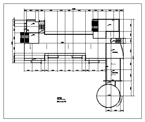 2000平米三层幼儿园建筑设计cad图(带效果图，共四张)_图1