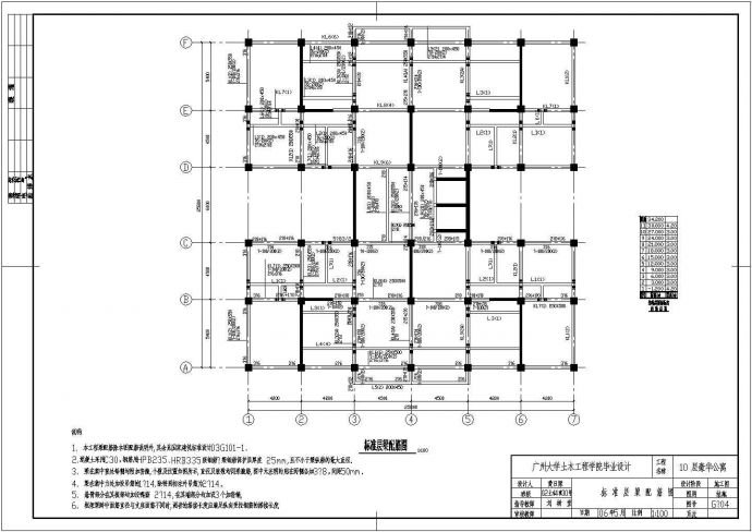 昆明市御泉新湾小区10层框剪结构公寓楼全套建筑结构设计CAD图纸_图1