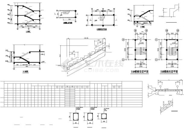 商业铺钢结构工程CAD图纸-图一