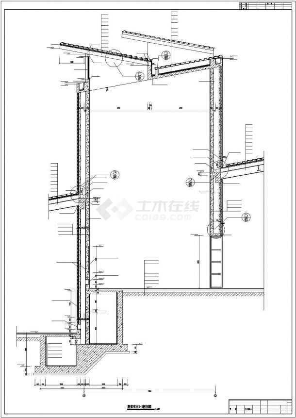 【扬州】某博物馆展厅全套装修施工设计cad图纸-图二