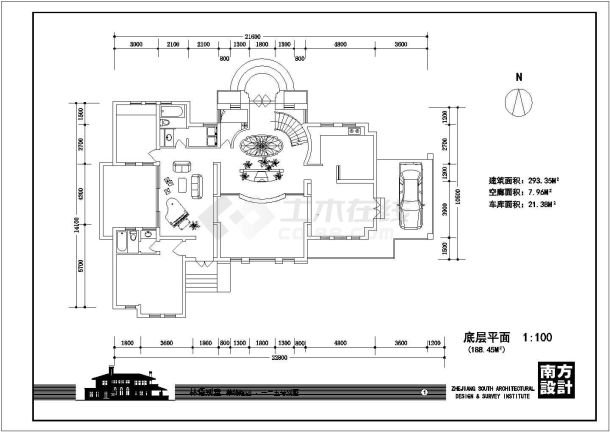 【常熟】某地农村多层别墅楼施工全套设计cad图纸-图一