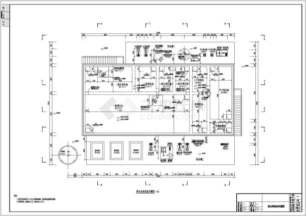 某80t垃圾渗滤液处理工程设计cad 全套工艺施工图纸（ 含设计说明书）-图二