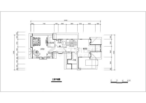【南通】某联排式多层别墅楼施工全套设计cad图纸-图一