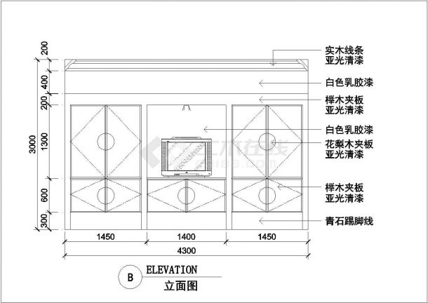 杭州市西山饭店85平米豪华包厢平立面设计CAD图纸-图一