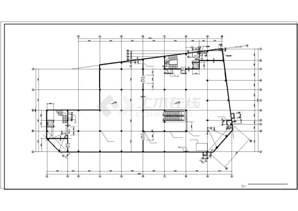 海城某经典商厦建筑施工CAD布置图-图一