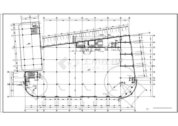 海城某经典商厦建筑施工CAD布置图-图二