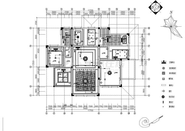 整套欧式CAD建筑别墅设计装修图-图一