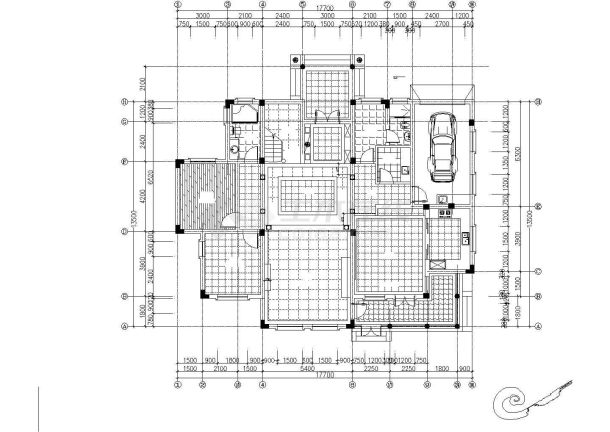 整套欧式CAD建筑别墅设计装修图-图二