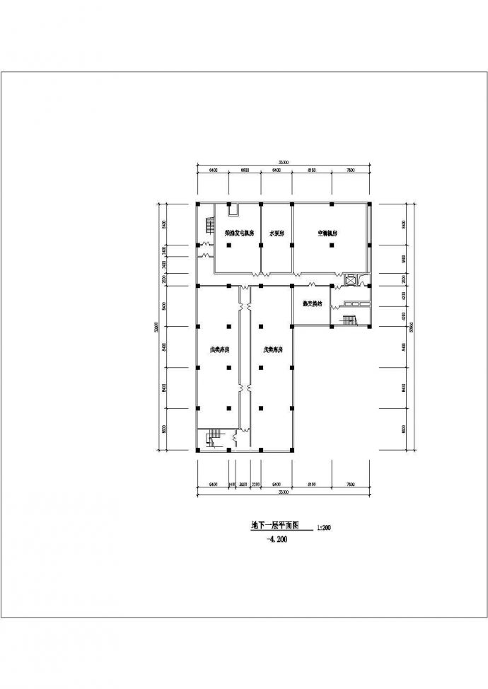 某度假区商场建筑方案设计施工CAD图纸_图1