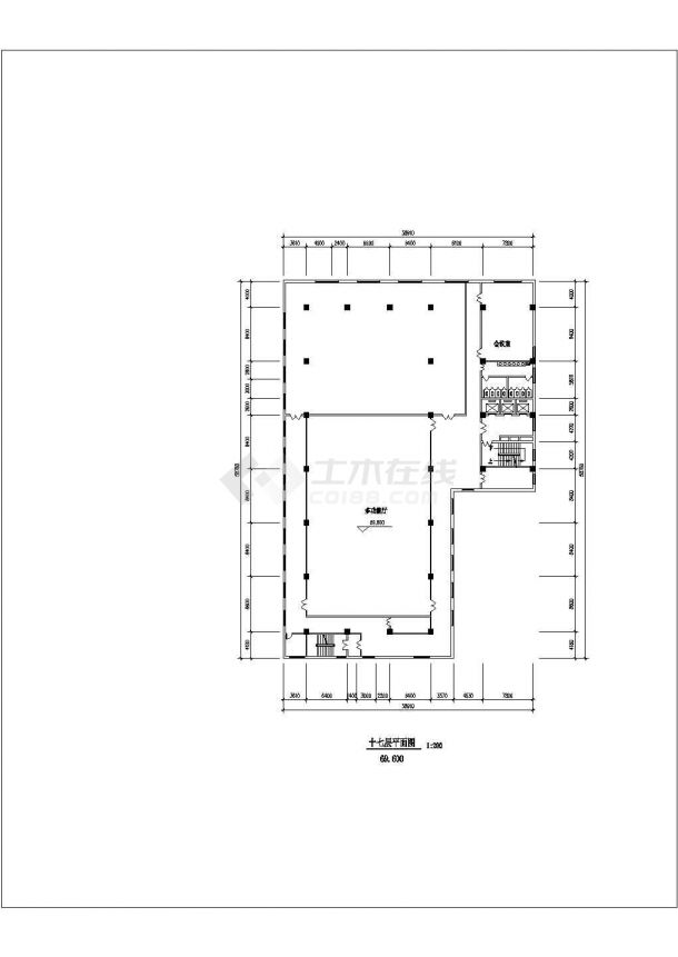 某度假区商场建筑方案设计施工CAD图纸-图二