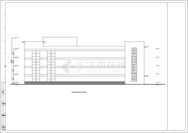 某居民区高级商场建筑方案设计施工CAD图纸-图二