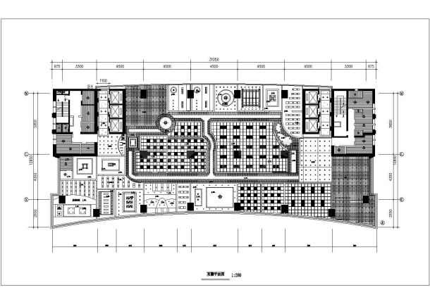 北京某互联网公司1200平米办公室全套装修装饰设计CAD图纸-图二