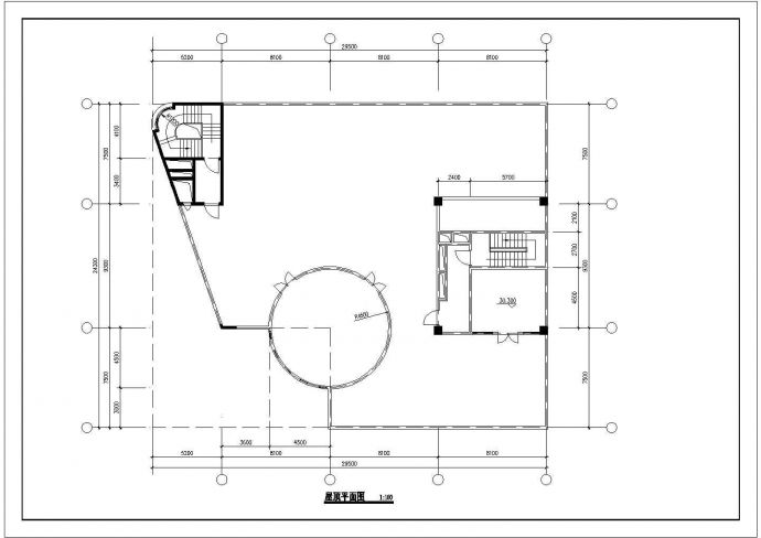 8500平米左右8层框混商务酒店平立面设计CAD图纸_图1