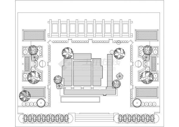 4300平米3层砖混结构假日宾馆平立剖面设计CAD图纸（含总图）-图一
